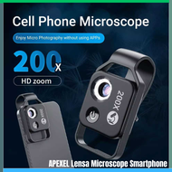 COD APEXEL Lensa Microscope Smartphone 200X / apexel lensa hp 18x25 lens macro 60x zoom wide angle s