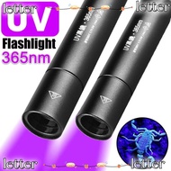 LETTER UV Flashlight, Rechargeable 365nm Ultraviolet Flashlight, Portable Zoomable Handheld UV Light
