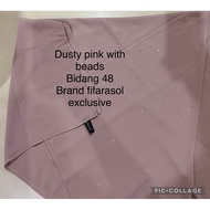 preloved bidang 50| tudung cotton bawal curve end shawl satin silk raya