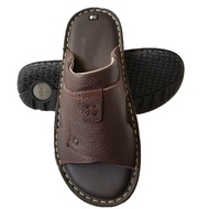 Dép Nam Da Cao Cấp Dép Nam Quai Da Lót Da Mặt Da Bò Thật HKT Shop DN027