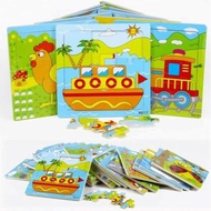 Combo of 10 9-piece wooden puzzles