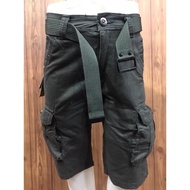 Kyh/awangcheng// IMPORTED PLAIN CARGO PANTS BELOW THE KNEE PANTS /SIZE 28-38 / free belt