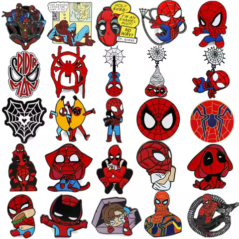 Wonderful Creative Cartoon Brooch - Stylish Spider-Man Enamel Pin, Metal Badge, Clothing and Backpac