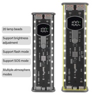 CH* 4 Slots  Hoder For 21700  Power Case With LED Lights USB C For Quick Charging Not Required Solde