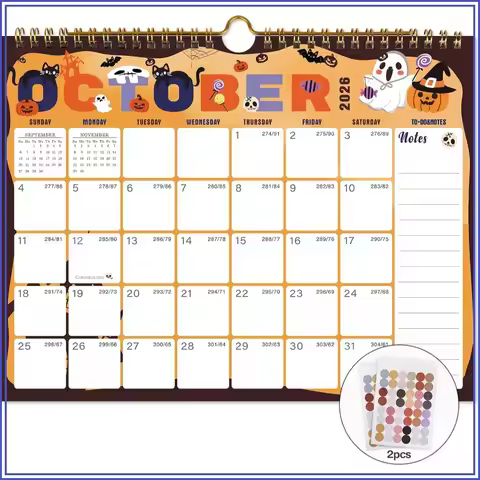 2026-2027 18-Month Wall Calendar, Jul. 2026-Dec. 2027, 14.8"x11.5", Thick Paper, Holidays & Notes Sp