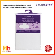 Clevamama Tencel Fitted Waterproof Mattress Protector Cot - 60x120x25cm