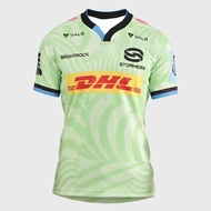 2026New DHL Stormers "Light Green Abstract" Away Rugby Jersey Men Y2K T-shirt Oversize Suitable for 