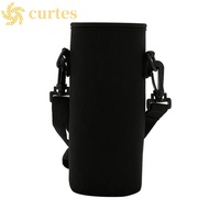 CURTES Water Bottle Cover Bag, Neoprene Black Sport Cup Covers Bag, Holder Pouch Portable 18/36/64oz