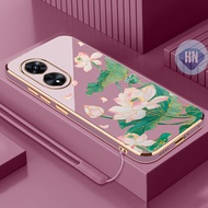 Case For OPPO A58 4G A78 4G A58 5G A78 5G,A58X 5 Phone case Lucky Lotus electroplating anti drop pho