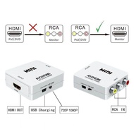 ตัวแปลงสัญญาณAVเป็นHDMI Mini 1080P Composite AV RCA to HDMI Video Converter Adapter Full HD 720/1080