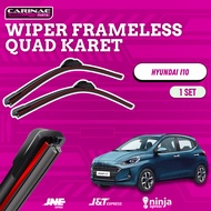 Hyundai I10 Frameless Quad Blade Car Wiper 1 Set Left Right