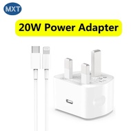 PD 20W Fast Charger Adapter With 1M Charging Data Cable Set For iPhone and Type-C