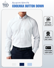 Áo sơ mi nam dài tay Button Down chất liệu Coolmax form Slim Fit