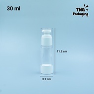 botol pump airless 15ml 30ml 50ml 80ml 100ml 120ml akrilik bening - 30 ml