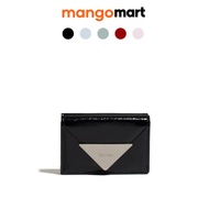 Korean Fennec Leather Triangle Wallet Tri Fold Card Holder