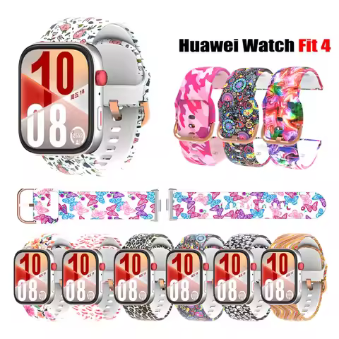 Camo Strap For Huawei Watch Fit 4 / Fit4 Pro Soft Silicone Band Wristband For Huawei Fit4 Bracelet A