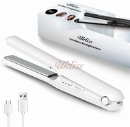 UKLISS 2 in 1 Mini hair straightener USB hair curler straightener cordless ceramic travel straighten