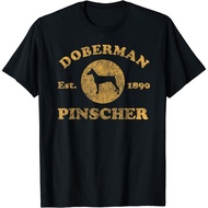 Vintage Doberman Pinscher Est_ 1890 Doberman Dog Gift Unisex T-Shirt
