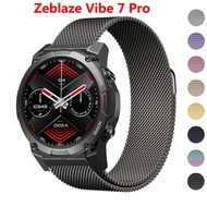 22mm Loop for Zeblaze Vibe 7 Pro Strap Magnetic Stainless Steel Metal Wrist Bracelet for Zeblaze Vibe 7 Lite Band