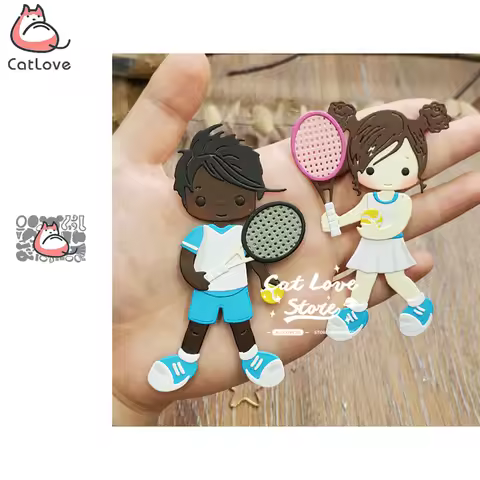 Tennis Men Women Players Metal Cutting Dies Scrapbooking Stencil Die Cuts Card Making DIY Craft Embo
