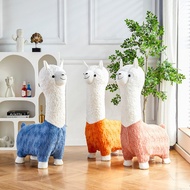 Creative Creative Alpaca Stool Stool Cartoon Stool Hair Living Room Childlike Ornaments Fairy Tale D