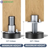 <babyko> 8PCS  Anti-Slip Adjustable Levelers Feet Screw In Thread  for Furniture Feet Levelers