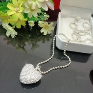 New Fashion Crystal Gem Womens Necklace Lockbone Chain Leather Rope Versatile Stylish Jewelry Access