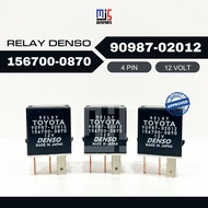 Toyota Relay 90987-02012 Black 4 Pin 12 Volt Denso 156700-0870