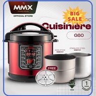 ⭐ [100% ORIGINAL] ⭐ MMX Ewant Cuisinière Classic G60 Digital Pressure Cooker Rice Cooker Steamer 6L