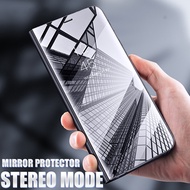 discount Mirror Smart Case For OPPO RENO Z Cover Clear View PU Leather Kickstand Flip Cover For OPPO