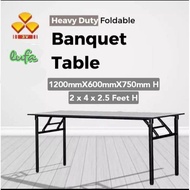 2x4 ft 3V  Foldable Wood Top Banquet Table/ Folding Banquet Table / Meja Banquet
