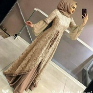 Baju Gamis Muslim Terbaru 2021 2020 Model Baju Pesta Wanita Kekinian K