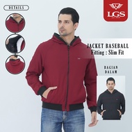 MERAH LGS - Men's Jacket - 2 Side - Black Red - Zipper Hoodie Model - JJK.558.210.001.C C C C