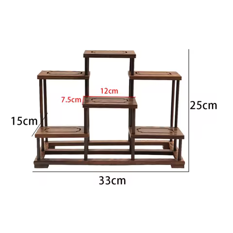 Small Desktop Antique Shelf Duobaoge Solid Wenge Wood Tea Set Small Shelf Retro Tea Cup And Teapot D