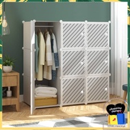 9 cube White DIY Multipurpose Wardrobe Cabinet Clothes Storage Organizer Almari Rak