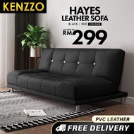 KENZZO: Hayes PU Leather Sofa Bed/Foldable PVC Leather Sofa Bed Katil/Foldable sofa bed