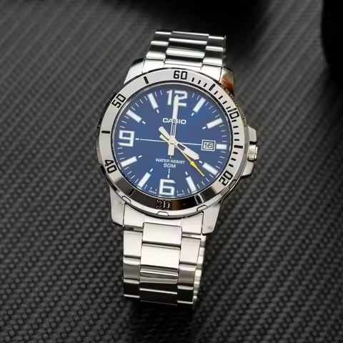 Casio MTP-VD01D Series 50M Waterproof Men's Watch Business Leisure Light Luxury Quartz Movement Wris