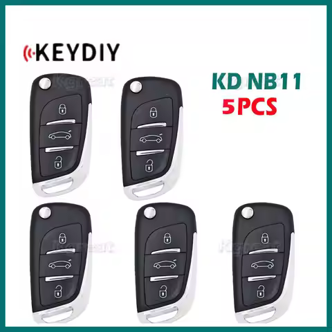 5pcs KEYDIY NB Series NB11 Universal Multifunctional KD Remote Key 3 Buttons DS Style Car Remote Key