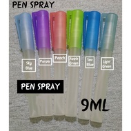 50 pcs/set 9ml Pen Spray Perfume Atomizer Refillable Bottle / Botol Pen Kosong Minyak Wangi