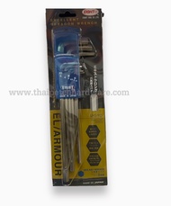 ประแจหกเหลี่ยม ประแจแอล หกเหลี่ยมขาวยาว เอท LHS 9ตัว/ชุด EIGHT มีแบบ มิล และ หุล