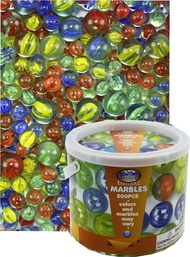 Deluxe 500 Pieces (7.5 Pounds) of Cat's Eyes Marbles & Shooters with Exclusive Matty's Toy Stop Stor