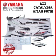 YAMAHA RXZ CATALYZER 5PV STICKER STIKER STRIPE HITAM PUTIH COMPLETE REPRO (PRINT CUT)