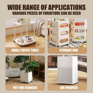 SJM 4Pcs Adhesive Furniture Casters with Brake 360 Swivels Universals Wheel Appliance Sliders for Ki