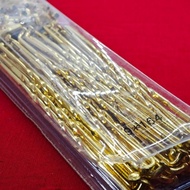 GOLD SPOKES THREAD 9X164 GOLD set of 36 pcs nipples 9 X 164 9mm 164mm 9 mm 164 mm universal 0.9 Cm 1