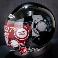 ZEUS HELMET ZS217 SOLID | BLACK BLACK | ZS 217 DOUBLE VISOR
