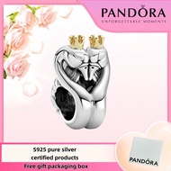 Pandora Latest S925 Pure Silver Jewelry Package Duty Free Pandora Two-tone Swans & Heart Charm