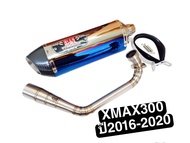ชุดท่อ XMAX300 ท่อแต่ง Xmax300+ปลาย R77 สีรุ้งยาว 17 นิ้ว