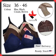 CB010| Plus size 36-46 Bra Full C/D Cup Coverage Non Wired Women's Underwear soft lingerie no wire u