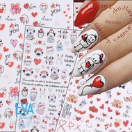 3D Nail Sticker Love Colection Icon Pattern Bigli Migli love And Pug Dog F930 / F931 / F932