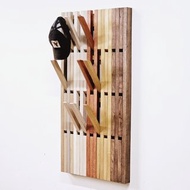 Wall-Mounted Organizer - for clothes. Colored. natural OAK